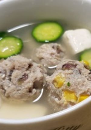 ラディッキオの肉団子スープ-レシピのメイン写真