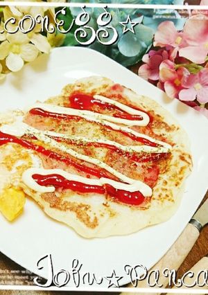 もちもち☆ベーコンエッグの豆腐パンケーキ-レシピのメイン写真