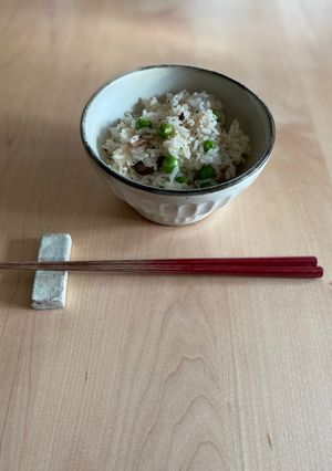 グリーンピースとマッシュルームのピラフ-レシピのメイン写真