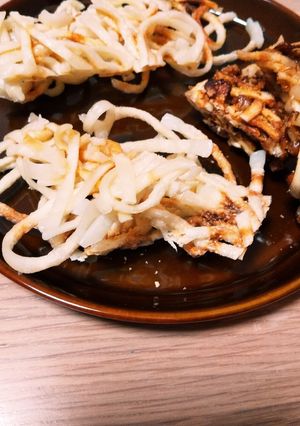 レンジでうどんせんべい【子供おやつ】-レシピのメイン写真