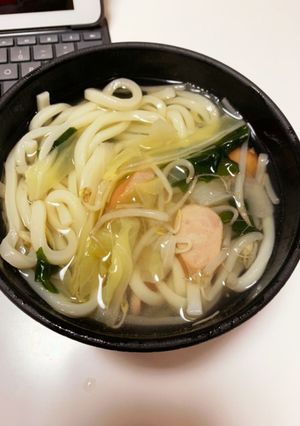 余ったスープの具で！ズボラうどん-レシピのメイン写真