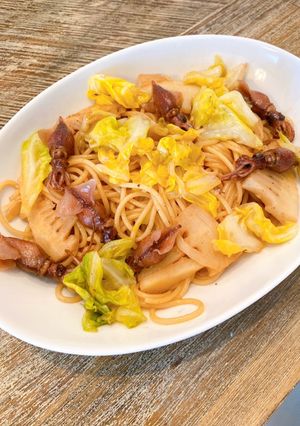 旬の味！ホタルイカとたけのこの春パスタ！-レシピのメイン写真