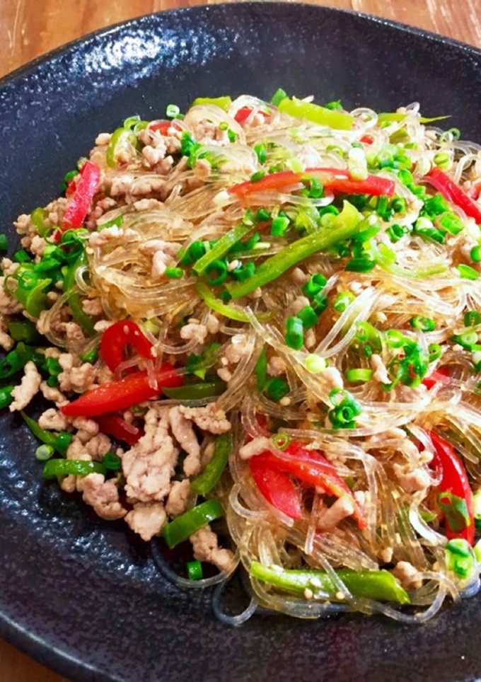 春雨とひき肉の中華風炒め-レシピのメイン写真