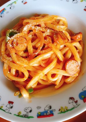 簡単!!うどんナポリタン-レシピのメイン写真