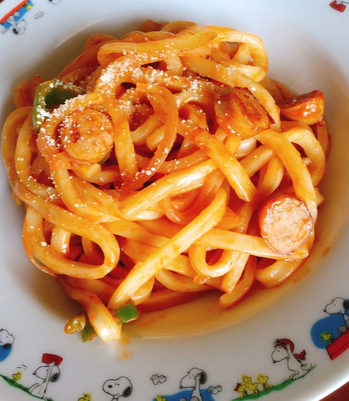 簡単!!うどんナポリタン by クック工房 【クックパッド】 簡単おいしい