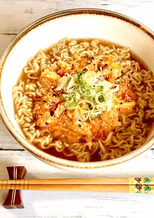 サッポロ一番で⭐️キムたまラーメン-レシピのメイン写真