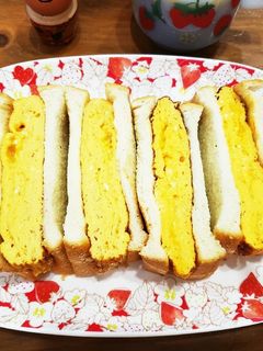 ふわっとろ~だし巻き卵サンドイッチ-レシピのメイン写真