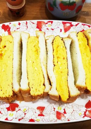 ふわっとろ～だし巻き卵サンドイッチ-レシピのメイン写真