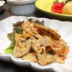 รูปของ れんこんのキムチマヨ和え