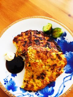 簡単!餃子のタネでキムチおやき-レシピのメイン写真