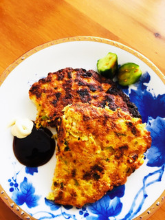 簡単!餃子のタネでキムチおやき-レシピのメイン写真