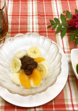 フルーツ白玉 抹茶ソースかけ-レシピのメイン写真