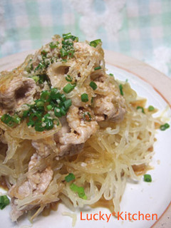 豚肉とそうめんかぼちゃのモリモリサラダ-レシピのメイン写真