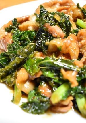 カリーノケールと豚肉の味噌バター炒め-レシピのメイン写真