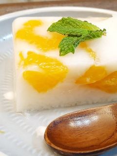 寒天で*みかん入り杏仁豆腐-レシピのメイン写真