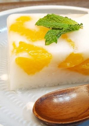 寒天で＊みかん入り杏仁豆腐-レシピのメイン写真