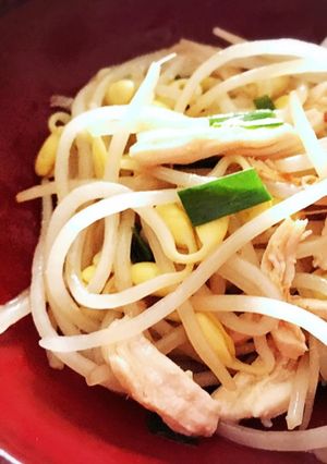 簡単おつまみ　もやしとササミの韓国風和え-レシピのメイン写真