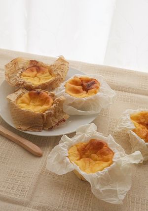 スライスチーズと豆腐でバスクチーズケーキ-レシピのメイン写真