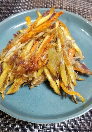 ゴボウとさつまいものカリッフワッかき揚げ-レシピのメイン写真
