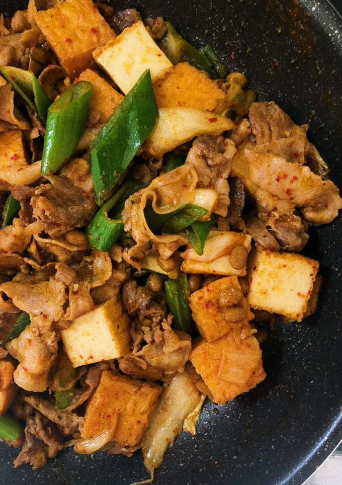 豚キムチ納豆スタミナ厚揚げ炒め-レシピのメイン写真