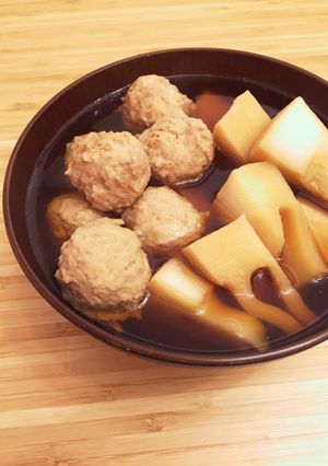 肉団子と筍の仲良し煮込み-レシピのメイン写真