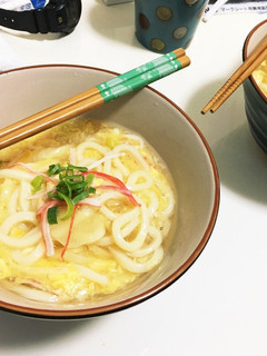 カニカマときたまうどん-レシピのメイン写真