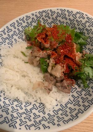 パクチー消費　豚ナンプラー混ぜご飯-レシピのメイン写真