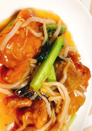 超簡単!冷凍から揚げの野菜あんかけ-レシピのメイン写真