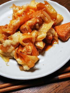 チーズタッカルビ風鶏肉とキャベツの炒め物-レシピのメイン写真