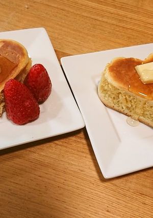ハート♥️ホットケーキ-レシピのメイン写真