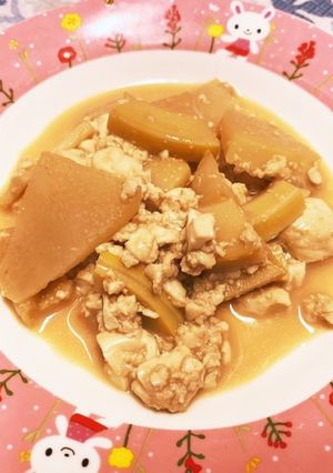 簡単美味い！竹の子と豆腐の炒め！-レシピのメイン写真