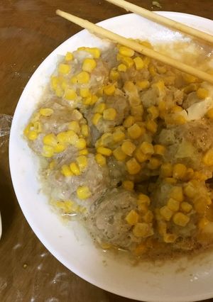 コーン肉団子のレンジ蒸し-レシピのメイン写真