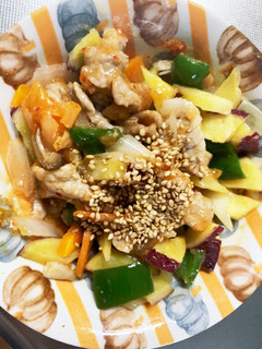 全てレンジさつま芋キムチの辛旨青椒肉絲風-レシピのメイン写真