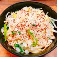 パスタで油そば風和え麺