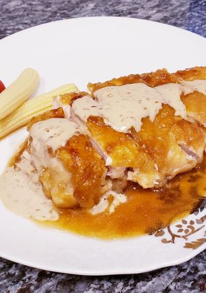 簡単美味しい鶏もも肉照り焼きソース添え♪-レシピのメイン写真