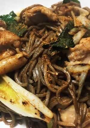 和のヤキソバ　鳥なん風焼き蕎麦-レシピのメイン写真