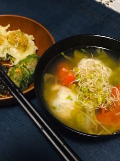 糖質限制 おから鶏団子野菜スープ-レシピのメイン写真