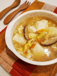 ふんわり卵と豆腐のとろみスープ-レシピのメイン写真