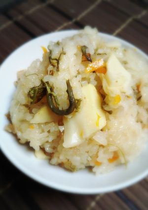 簡単早い！筍とワラビの山菜おこわ◆圧力鍋-レシピのメイン写真
