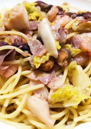 春キャベツとホタルイカのパスタ-レシピのメイン写真