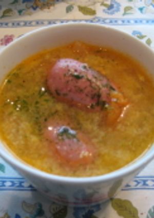 たっぷり野菜とソーセージの卵チーズスープ-レシピのメイン写真