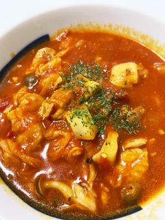 鶏肉とキャベツのトマト煮-レシピのメイン写真