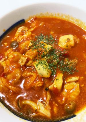 鶏肉とキャベツのトマト煮-レシピのメイン写真