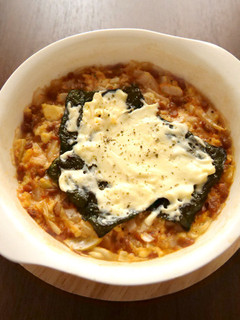 レンジで☆豆腐と納豆の焼きのりラザニア-レシピのメイン写真