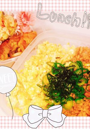 彼氏☆愛情弁当　そぼろ丼-レシピのメイン写真