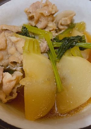 かぶと豚肉の簡単煮-レシピのメイン写真