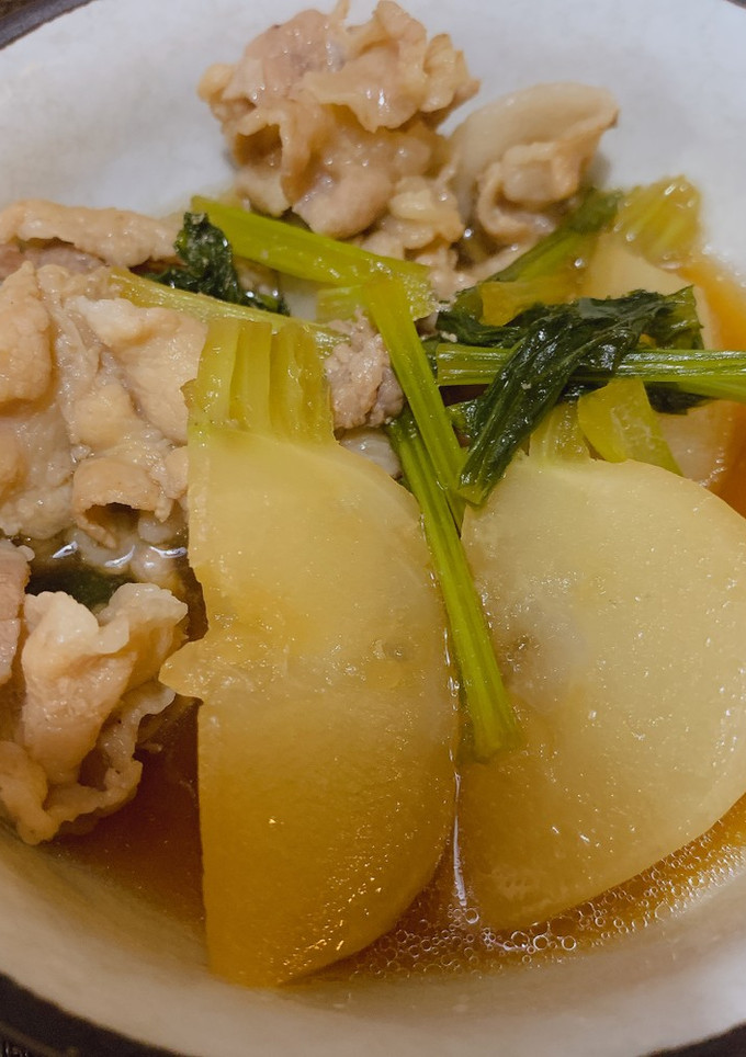 かぶと豚肉の簡単煮-レシピのメイン写真