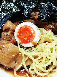 圧力鍋で時短簡単!手羽元つけ麺ラーメン-レシピのメイン写真