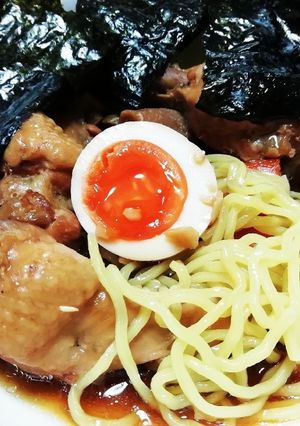 圧力鍋で時短簡単！手羽元つけ麺ラーメン-レシピのメイン写真