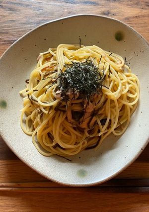 ツナと塩昆布の和風パスタ-レシピのメイン写真